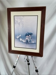 Steve Polomchak Togetherness Amish Art Framed Lithograph Vintage Americana 15×11