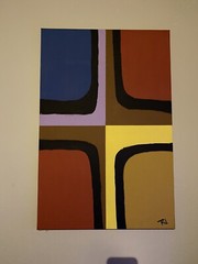 Abstract Painting Acrylic Canvas 36×24” Read Description! See Pictures!