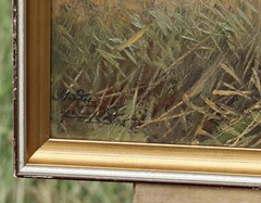 Signed Oil Painting Heinz Roder Landscape With Meadow – Framed, OOAK