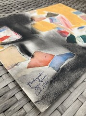 1965 ARTIST Signed Don Bloom Original Mixed Media ABSTRACT CA 8.5×11 Painting!