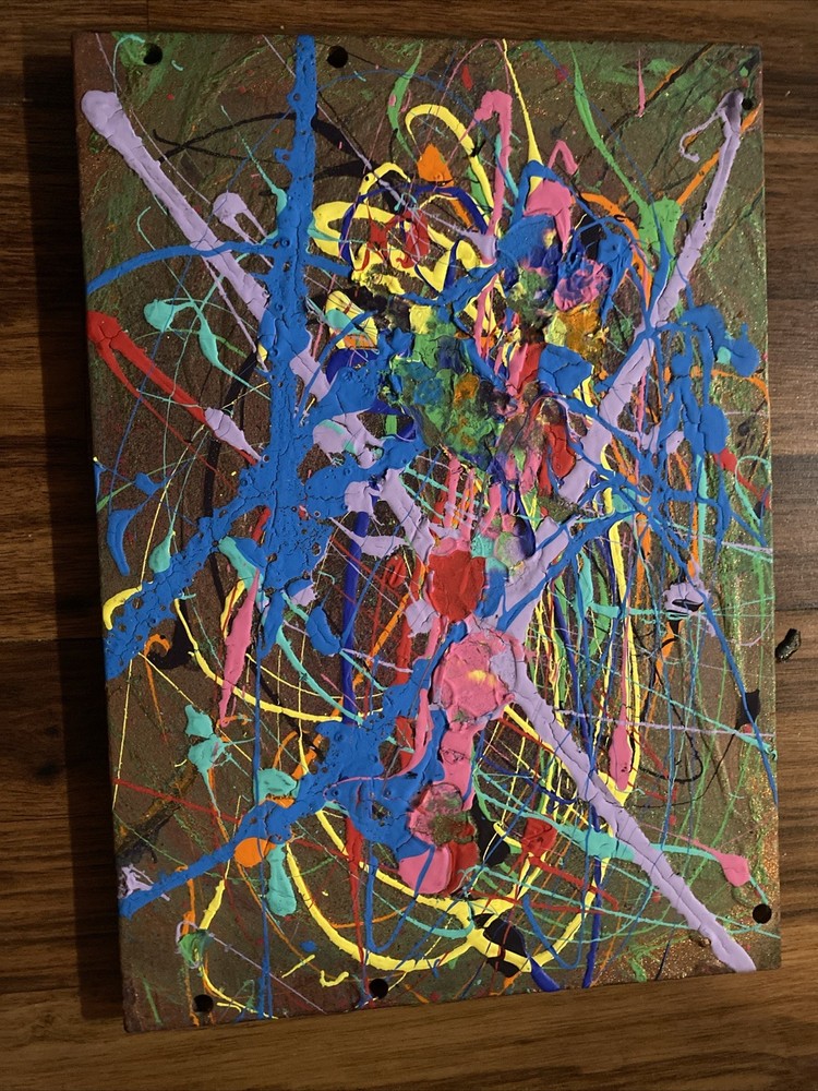 Wood Board Painting 9.8x14in Wall Art Decor for Home