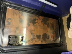 1910 Angels & Cherubs Painting In Original Frame From Church Antique Store