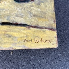 EE Vintage Michel Rostand Original Oil Signed 20th Century 15 X 20cm