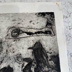 Vtg Nick Dante Vaccaro Limited Ed 1/6 Collagraph Print Signed Growth 22.5×27 BH