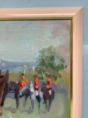 Oil on Canvas “Polo Players” by Carole Goldborough McMillan 22”x18 1/2”