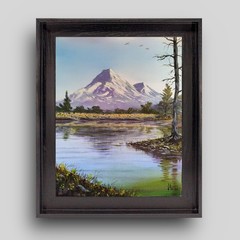 JOHN ART STUDIO Shasta Midday 14×11 Original Expressionism Art Collectable 0011