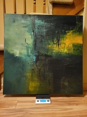 Original Outsider Art Large Abstract Modern Contemporary Painting NEW 2026