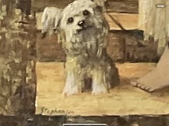 original big eyed girl painting On Masonite By Harold Stephenson Framed-signed