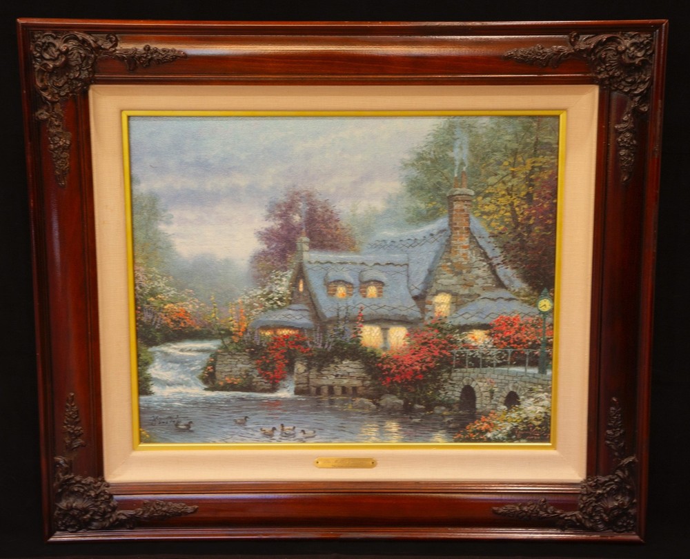 Thomas Kinkade The Miller’s Cottage, Thomashire Highlighted & DBL SGND Org Frame