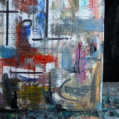 IN BETTER TIMES abstract NEW 8×10 art oil painting canvas signed CROWELL