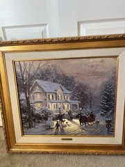 Thomas Kinkade – „Home for the Holidays“ signed & numbered, 30”x35” w/COA