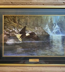 Hayden Lambson Fly Fishing Rare Oil Painting Professionally Framed Matted Signed