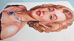 Marilyn Monroe Watercolor – A4 Portrait Painting – Iconic Hollywood Star A4 Art