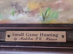 1996 Vintage Madelene Watson Conneaut Lake Pa Artist Farm Hunting Oil Painting