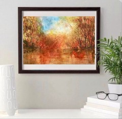 Original new watercolor ”Autumn colors” $65 home decor art gift