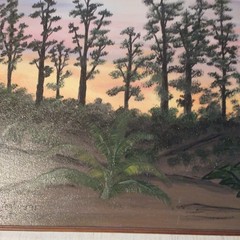21″x24″x4 Sunset Ainaloa Estates Hawaii Original Painting Van Huystee