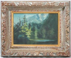Beautiful Vintage K. Yoshii Painting of Japanese Mountain Landscape, A Gem!