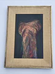Mid Century Abstract Painting Modernism Expressionism 1950’s Non Objective Oil