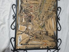 Vintage Water Color French Quarter, Peter St. New Orleans by Fedorsky