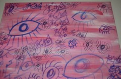 Cosmic Eye Om Yantra Psychedelic Pop Art Alex Crowley Signed Original Painting