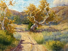 California Landscape Painting IMPRESSIONIST IMPRESSIONISM MASTERFUL 30″ SIGNED