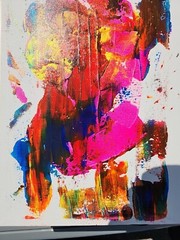 Acrylic On Canvas Original Painting „Neon Sunset“