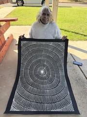 Mary Rumble Pitjara.Highly Collectable Aboriginal Art. Incl COA and photo’s