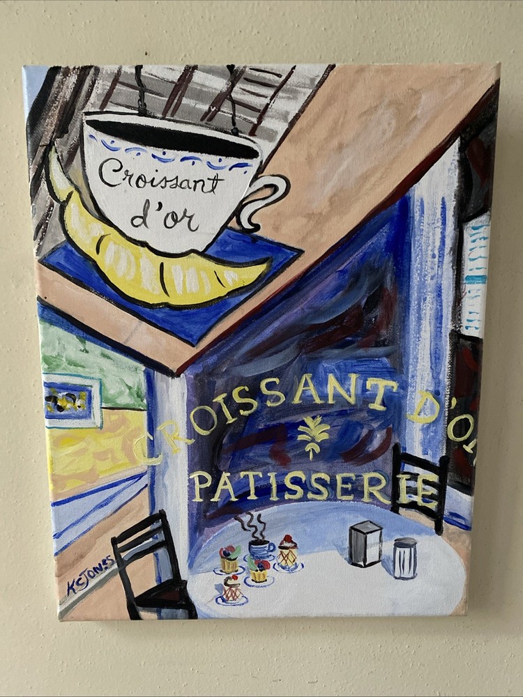 Croissant D’Or Bakery French Quarter New Orleans Louisiana Painting K C Jones