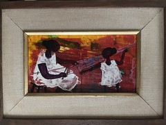 Alizandro Valencia Mexican Artist Mixed Media Painting Listed Signed