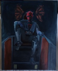 Star Wars – Darth Maul ORIGINAL Acrylic Painting 16″ x 20″ | Canvas | OOAK