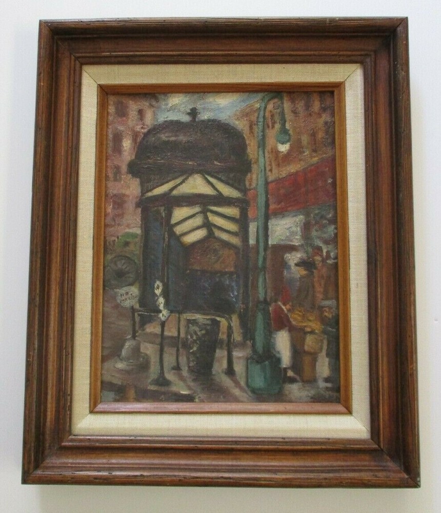 ANTIQUE AMERICAN REGIONALSIM PAINTING EXHIBITED IMPRESSIONIST WPA STYLE ERA OLD