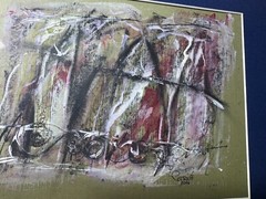 Cotrilee 2006 „Abstract Composition Scene“ Mixed Media Painting – Signed/Framed