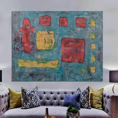 Mark Little original￼ canvas￼￼￼ Painting 81” X 62” XL (6ft. 9in)Abstract modern