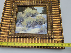 Fine Art Oil Painting Landscape Sage Brush Signed NV Artist Kathryn Grider 10×10