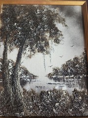 Vintage Chester Lewis PEREZ 3D Textured Impasto Oil Painting Landscape 8×10 Fram