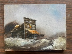 Ted Blaylock RARE Original Landscape Painting Oil On Board Signed Framed Artwork