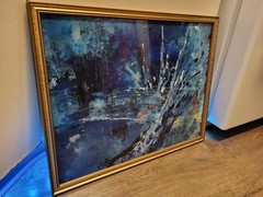 Marvelous Framed Masterpiece Outsider Art Abstract Acrylic Canvas Work