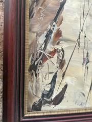 Morris Katz 1973 Original Oil Painting Western Wall Jerusalem Signed Judaica