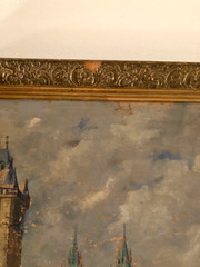 Large rare painting of PRAGUE Praha by Karel Hynek Tršický CZECH Czechoslovakia