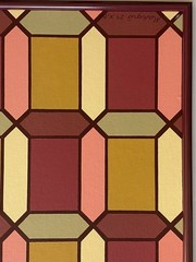 L. Makord California Vintage Op-art Hard Edge Geometric Abstract Modern Painting
