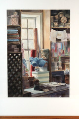 Vintage Storage Room Detailed Watercolor By Virginia Artist Lella Lee Edwards