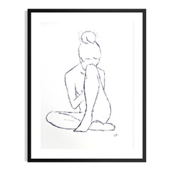 Original Abstract Expressionism Women’s Figure Art 9X12 Handmade Signed