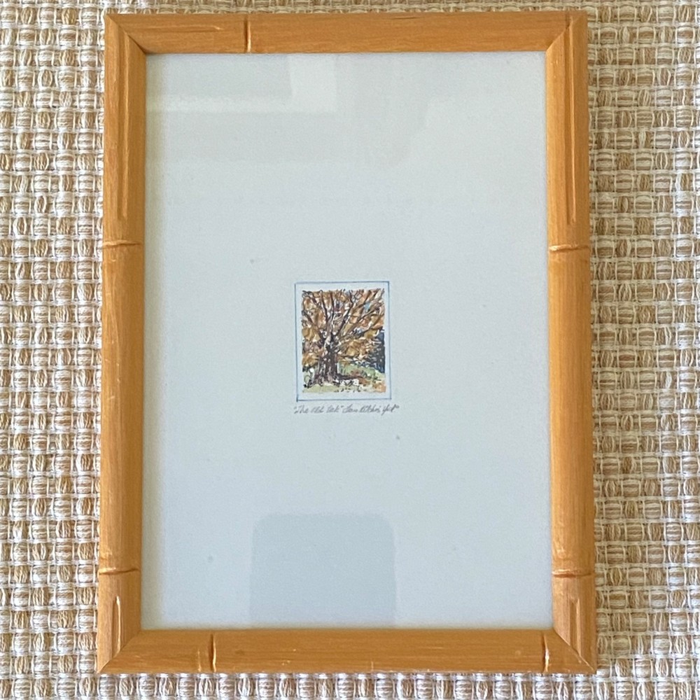 Original Watercolor Painting Autumn Tree Theme Framed Signed Fran Ritchie Yost