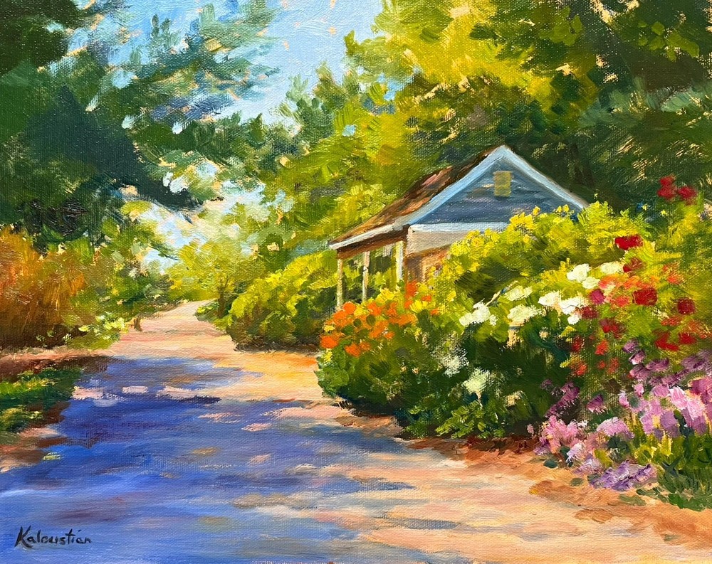 Path Bayard Cutting Arboretum Impressionism Original Oil Painting Kaloustian