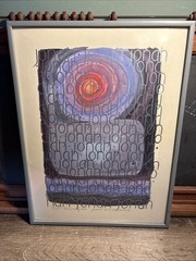 Vintage Religious Jonah & the Whale Signed Artwork Bret Kennedy 1987 Contest J2