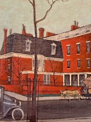 Listed Artist Glenn O. Coleman (1887-1932) Signed Oil On Canvas „The Red House“