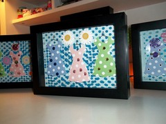 Daisies With Dresses 6×8 Inches Framed Original Art Piece HANDMADE
