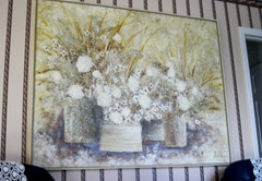 Stephen Kaye Oil/Acrylic Painting on Canvas Floral Picture in Frame 61″ x 49″