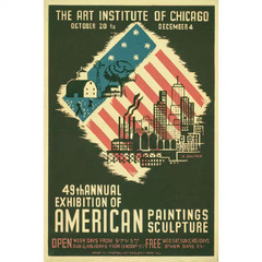 Art Institute of Chicago Paintings & Sculpture Grotto Studios 1 Piece Unframed C