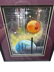 Original Charles H. Haymes Framed Fantasy World Painting Star Dust Signed